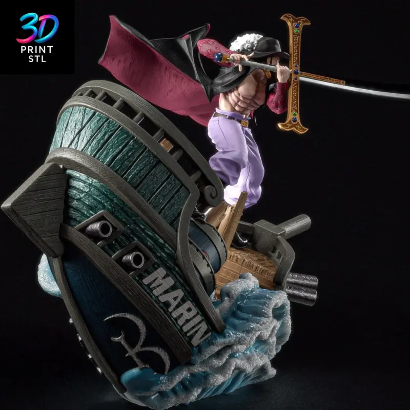 Dracule Mihawk Diorama One Piece | 3D Print Model | STL - Image 2