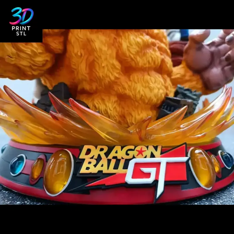 Gogeta & Golden Great Ape Diorama Dragon Ball GT | STL File for 3D Printing - Image 4