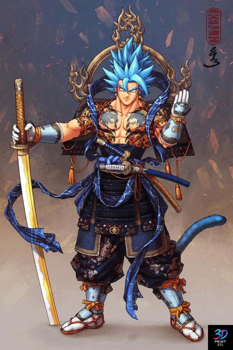 Vegito Samurai Dragon Ball Z | 3D Print File | STL