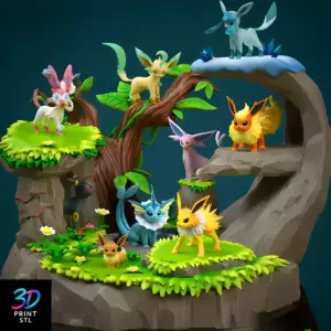Eeveelutions Pokémon | STL File for 3D Printing