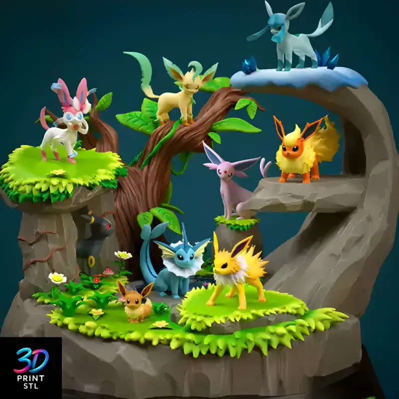 Eeveelutions Pokémon | STL File for 3D Printing