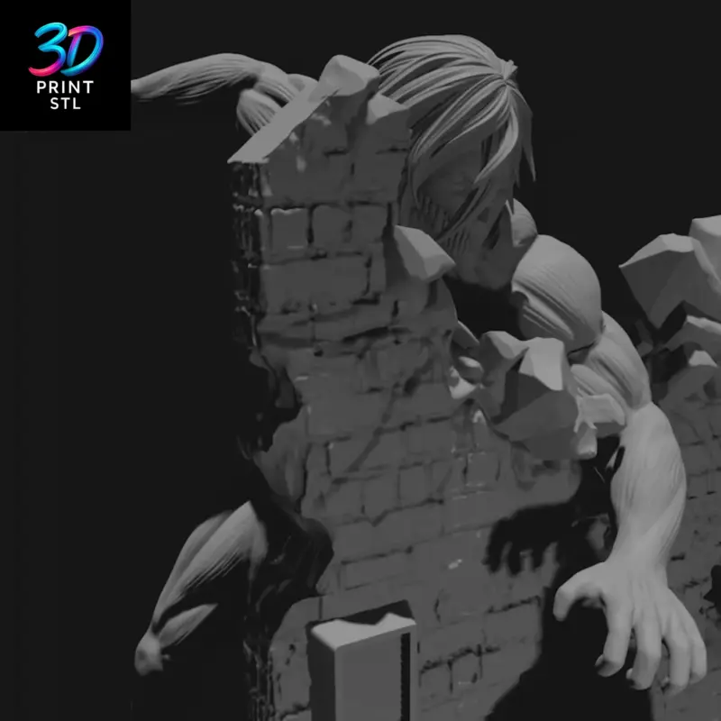 Eren Yeager & Attack Titan Diorama Attack on Titan | STL for 3D Printers - Image 9
