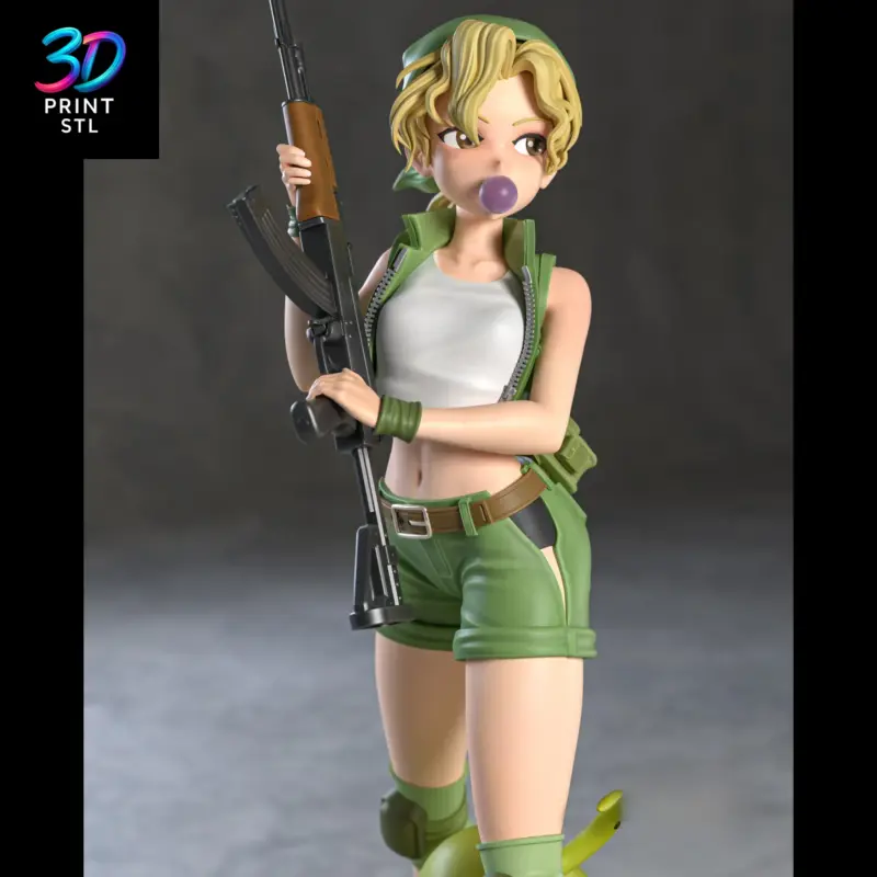 Eri Kasamoto Figure Metal Slug | 3D Print Model | STL - Image 3
