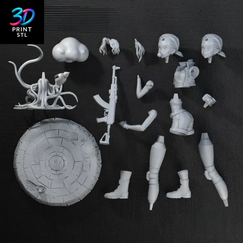 Eri Kasamoto Figure Metal Slug | 3D Print Model | STL - Image 7