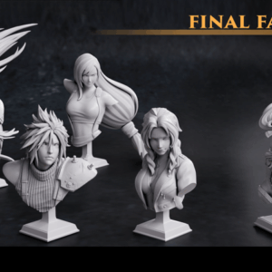 Final Fantasy Character Bust Final Fantasy | 3D Print File | STL