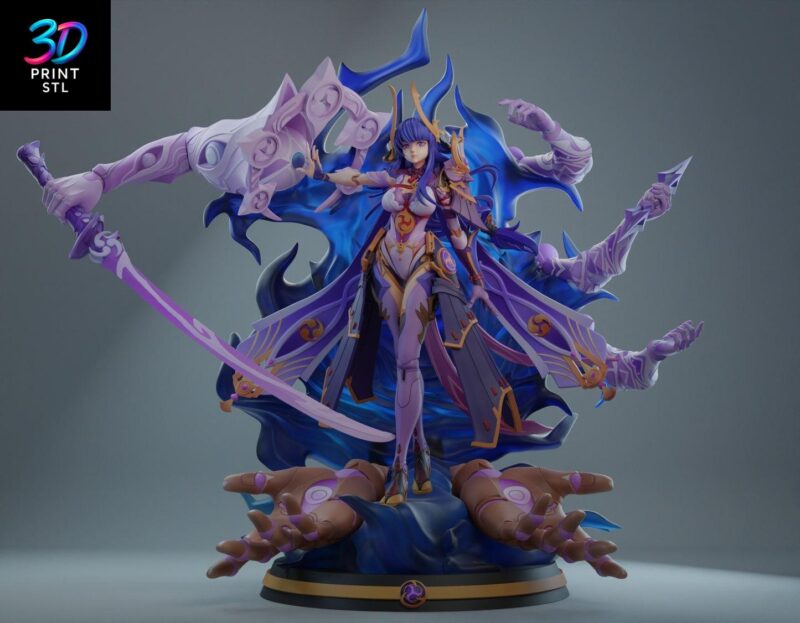 Raiden Shogun Figure Genshin Impact | 3D Print File | STL - Image 4