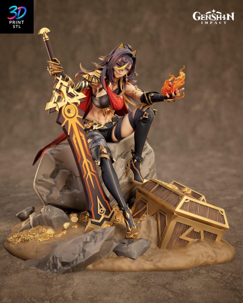 Dehya Figure Genshin Impact | 3D Print File | STL - Image 3