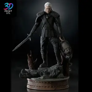 Geralt of Rivia Figure The Witcher | STL File for 3D Printing