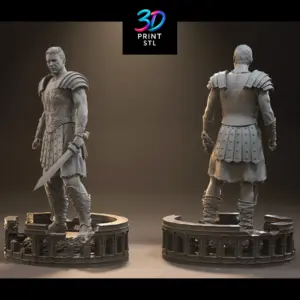 Maximus Decimus Meridius Diorama Gladiator | STL File for 3D Printing