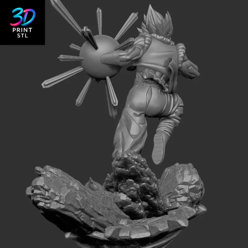 Gogeta Super Saiyan Blue Dragon Ball | STL File for 3D Printing - Image 6