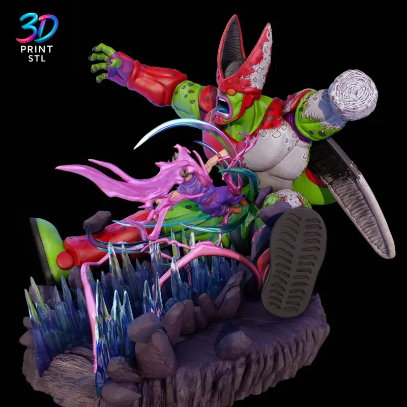 Gohan Beast vs Cell Max Diorama Dragon Ball Super | 3D Print Model | STL - Image 2