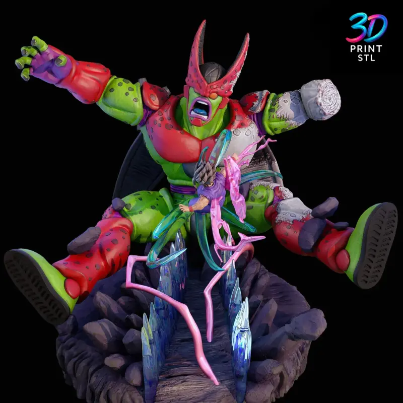 Gohan Beast vs Cell Max Diorama Dragon Ball Super | 3D Print Model | STL - Image 3