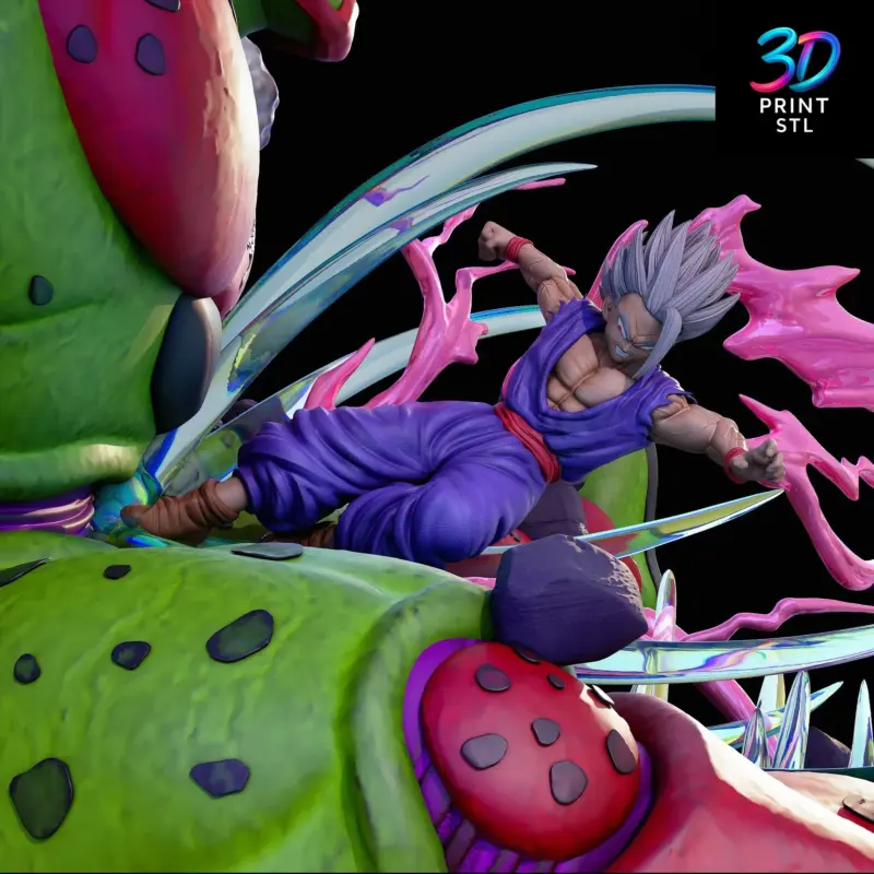 Gohan Beast vs Cell Max Diorama Dragon Ball Super | 3D Print Model | STL - Image 5