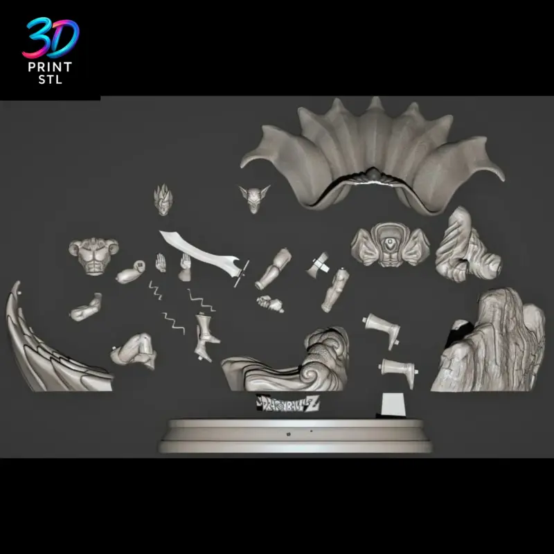 Gohan vs Dabra Diorama Dragon Ball Z | STL File for 3D Printing - Image 6