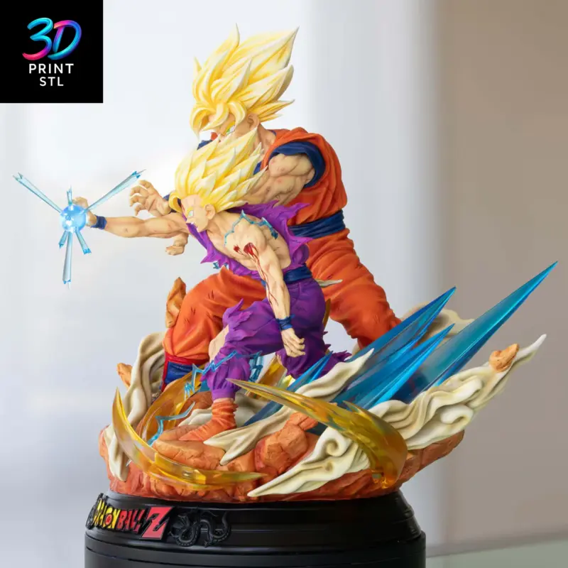 Goku & Gohan Diorama Dragon Ball Z | 3D Print Model | STL - Image 3