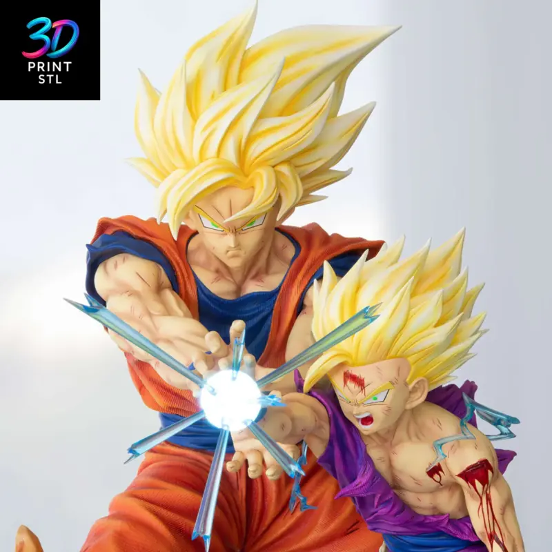 Goku & Gohan Diorama Dragon Ball Z | 3D Print Model | STL - Image 5