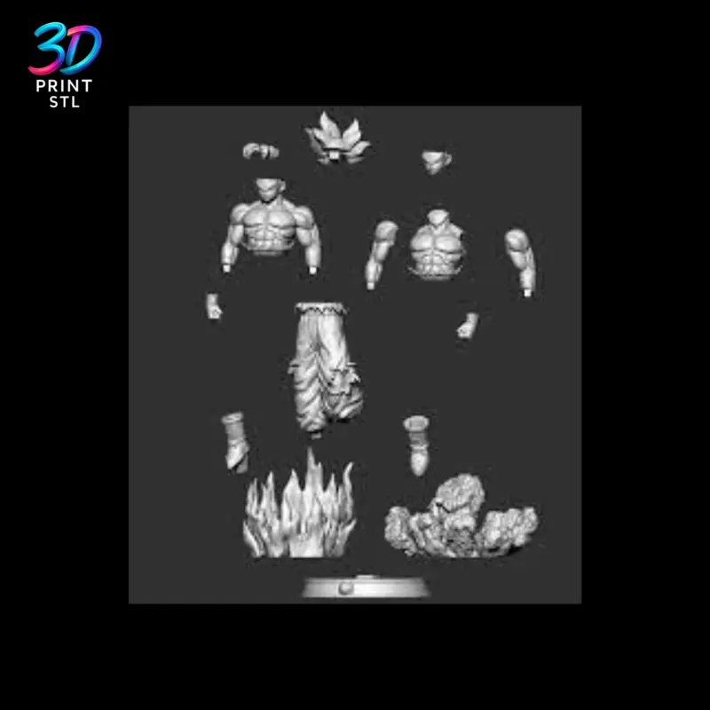 Goku Ultra Instinct Dragon Ball Super | STL File for 3D Printing - Image 6