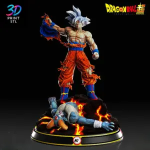 Goku Ultra Instinct vs Moro Figure Dragon Ball Super | 3D Print Model | STL