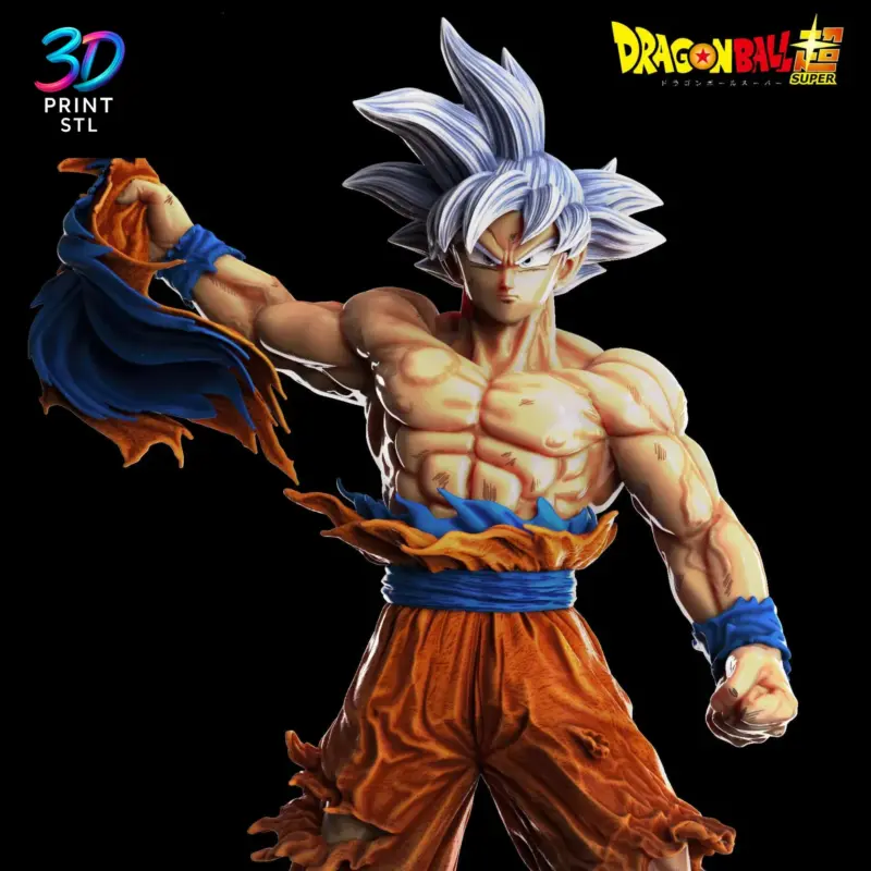 Goku Ultra Instinct vs Moro Figure Dragon Ball Super | 3D Print Model | STL - Image 4