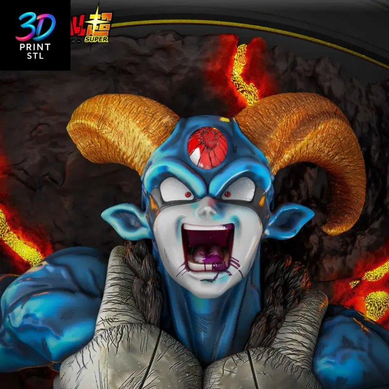 Goku Ultra Instinct vs Moro Figure Dragon Ball Super | 3D Print Model | STL - Image 5