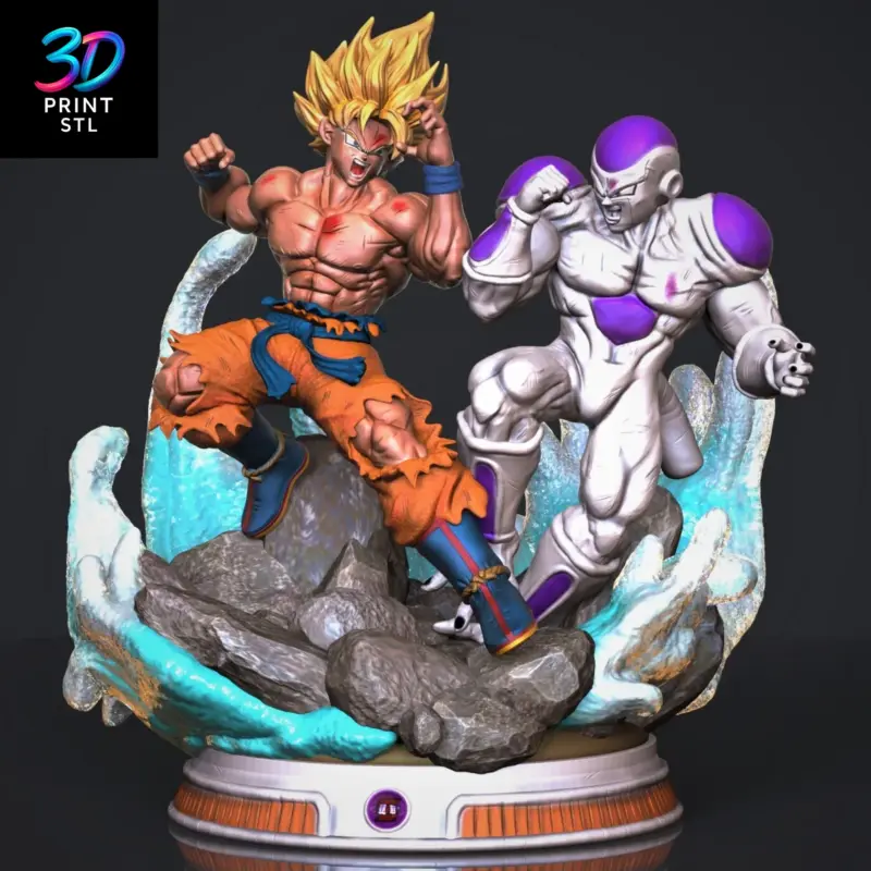 Goku vs Frieza Diorama Dragon Ball Z | STL File for 3D Printing