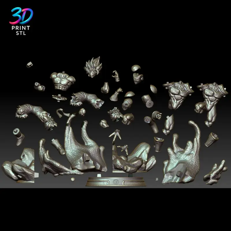 Goku vs Frieza Diorama Dragon Ball Z | STL File for 3D Printing - Image 5
