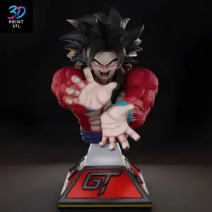 Goku SSJ4 Bust Dragon Ball GT | 3D Print File | STL