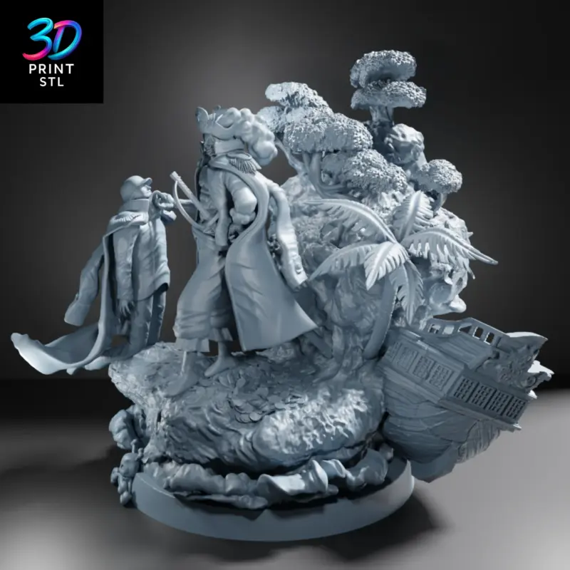 Gol D. Roger Diorama One Piece | 3D Print Model | STL - Image 9