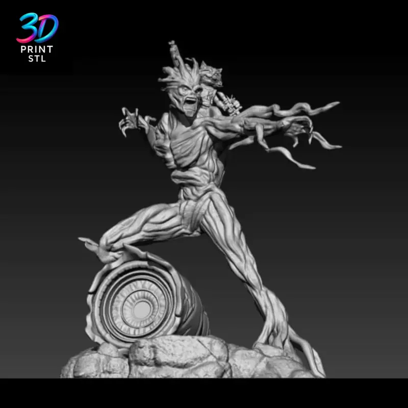 Groot & Rocket Diorama Guardians of the Galaxy | 3D Print Model | STL - Image 3