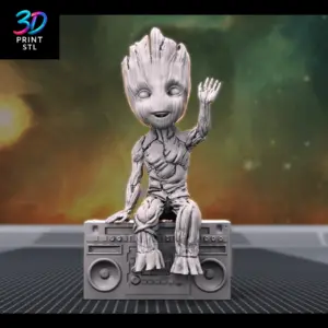 Groot with Boombox Guardians of the Galaxy | STL File for 3D Printing