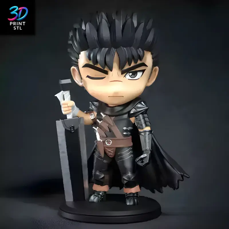 Guts Chibi Berserk | 3D Print File | STL - Image 2