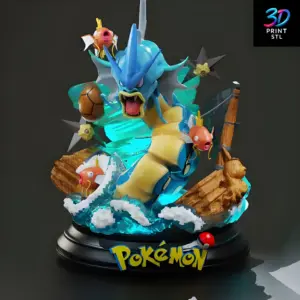 Gyarados Pokémon | 3D Print File | STL