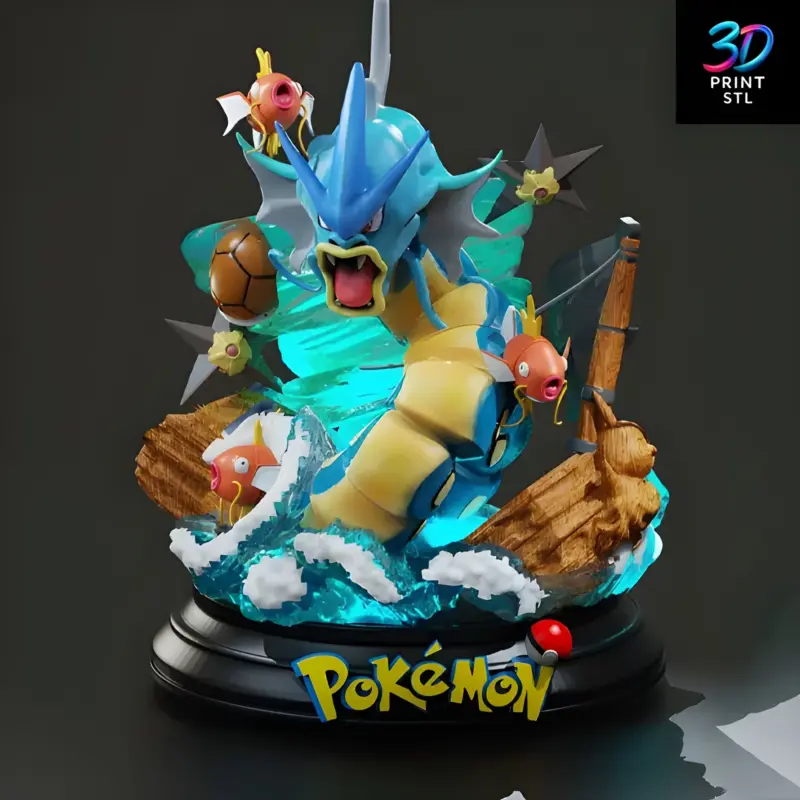 Gyarados Pokémon | 3D Print File | STL
