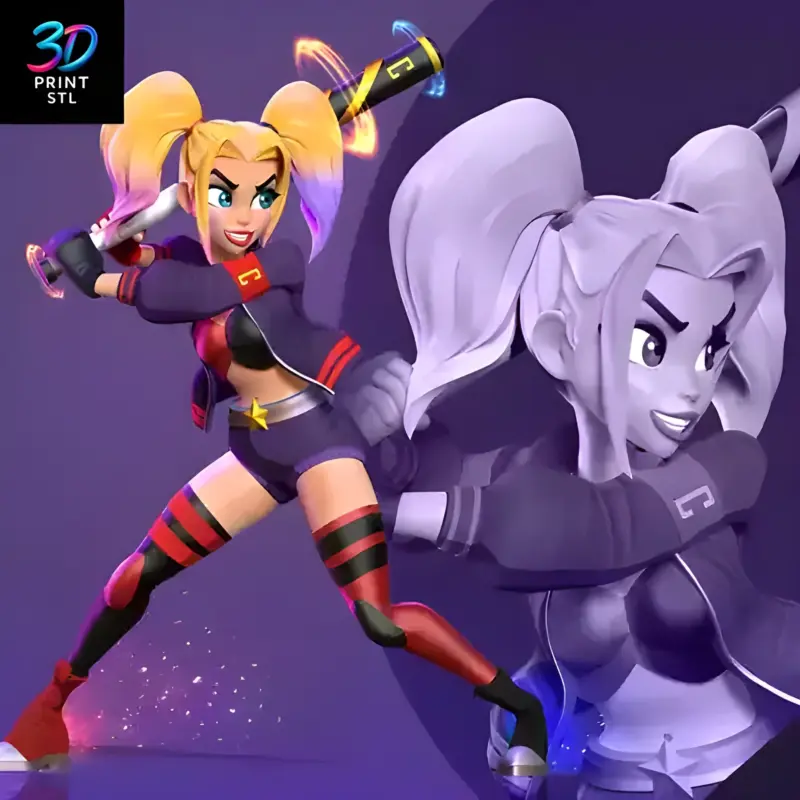 Harley Quinn Baseball Player DC Comics | STL for 3D Printers - Image 2