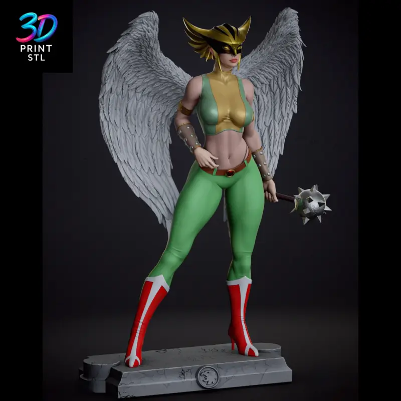 Hawkgirl Figure DC Superheroes | 3D Print Model | STL - Image 2