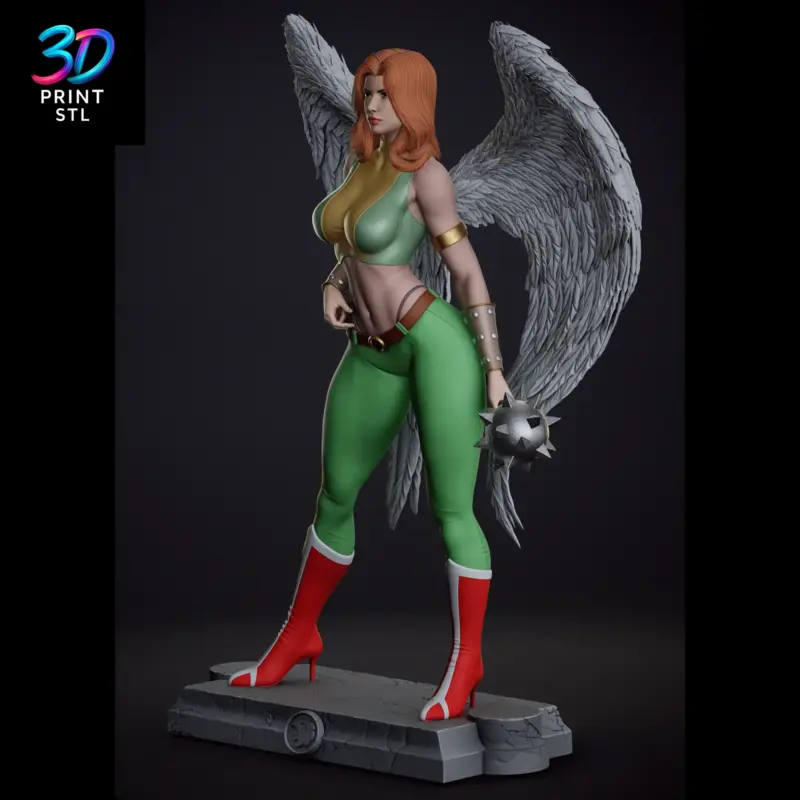 Hawkgirl Figure DC Superheroes | 3D Print Model | STL - Image 3