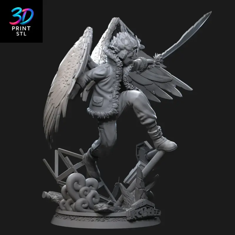 Hawks Figure My Hero Academia | 3D Print Model | STL - Image 2