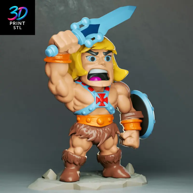He-Man Chibi Masters of the Universe | 3D Print Model | STL