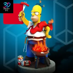 Homer Simpson BBQ Figure The Simpsons | 3D Print File | STL