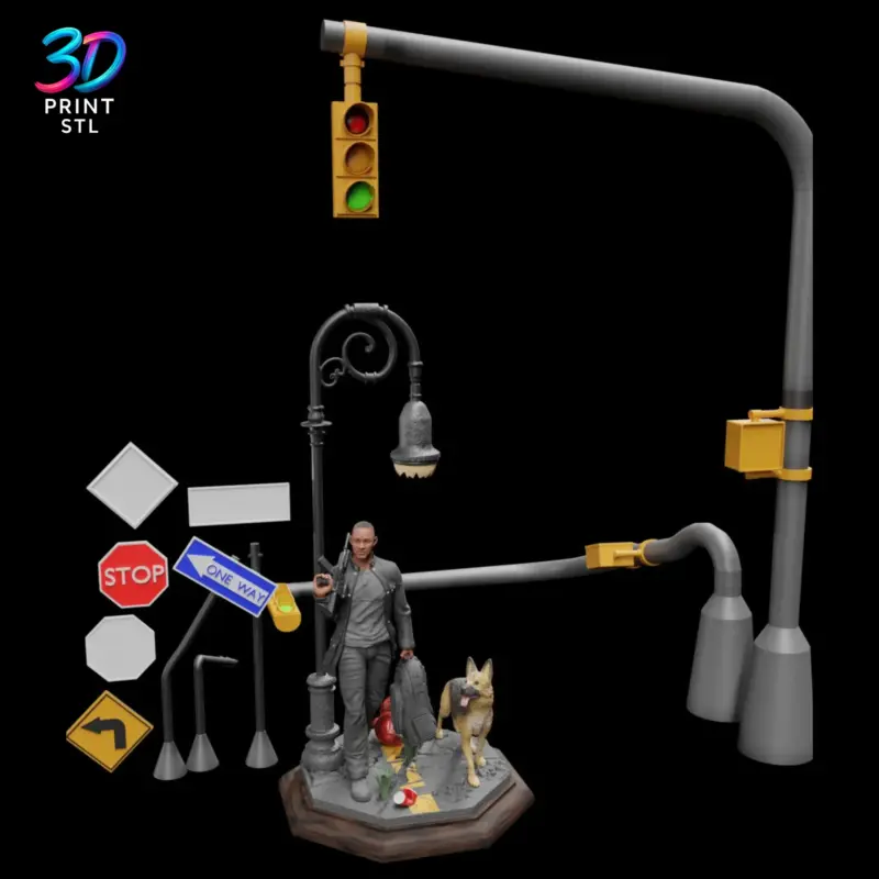 Will Smith Diorama I Am Legend | STL for 3D Printers - Image 5