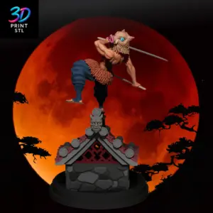 Inosuke Hashibira Figure Demon Slayer | STL File for 3D Printing