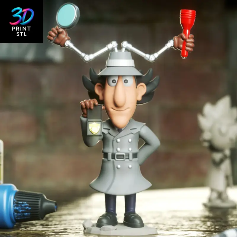 Inspector Gadget Chibi | STL File for 3D Printing - Image 2