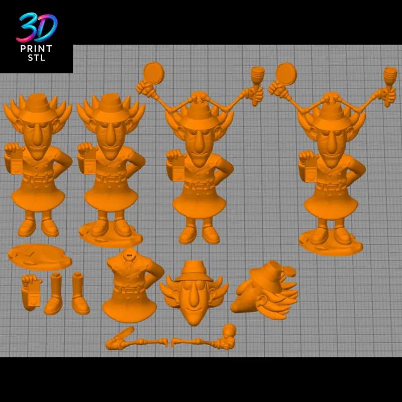 Inspector Gadget Chibi | STL File for 3D Printing - Image 4