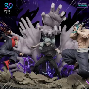 Itadori & Todo vs Mahito Diorama Jujutsu Kaisen | STL File for 3D Printing