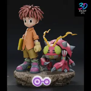 Izzy and Tentomon Figure Digimon Adventure | 3D Print Model | STL