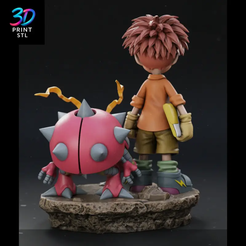 Izzy and Tentomon Figure Digimon Adventure | 3D Print Model | STL - Image 4