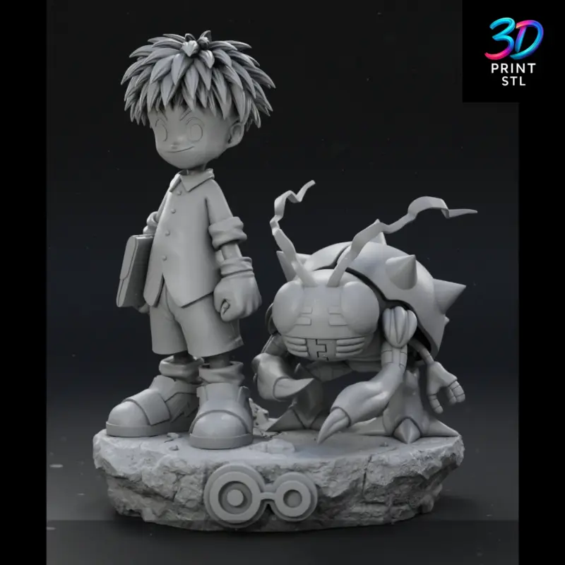 Izzy and Tentomon Figure Digimon Adventure | 3D Print Model | STL - Image 7