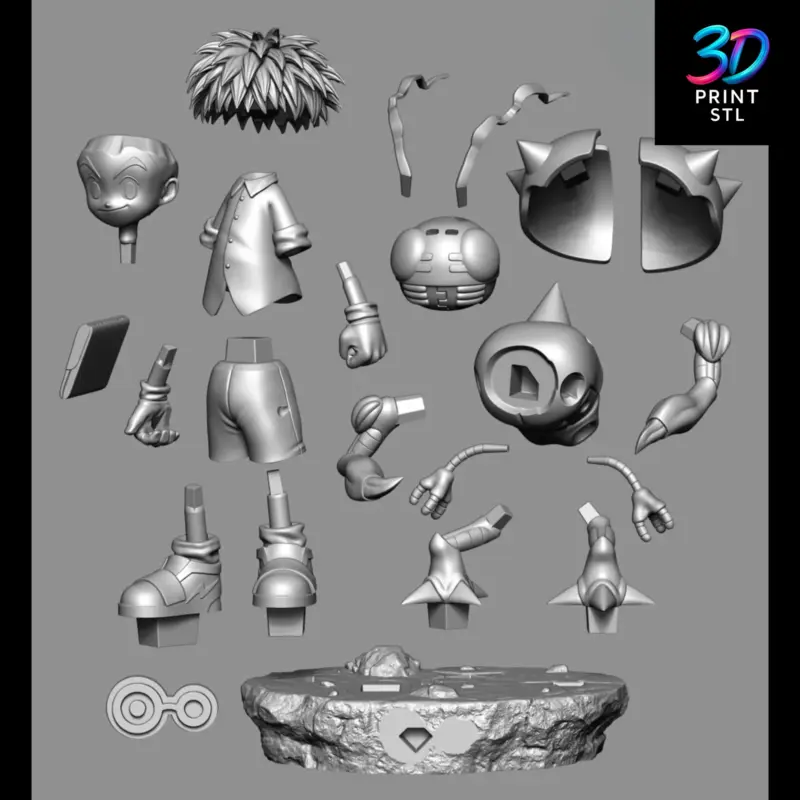 Izzy and Tentomon Figure Digimon Adventure | 3D Print Model | STL - Image 8