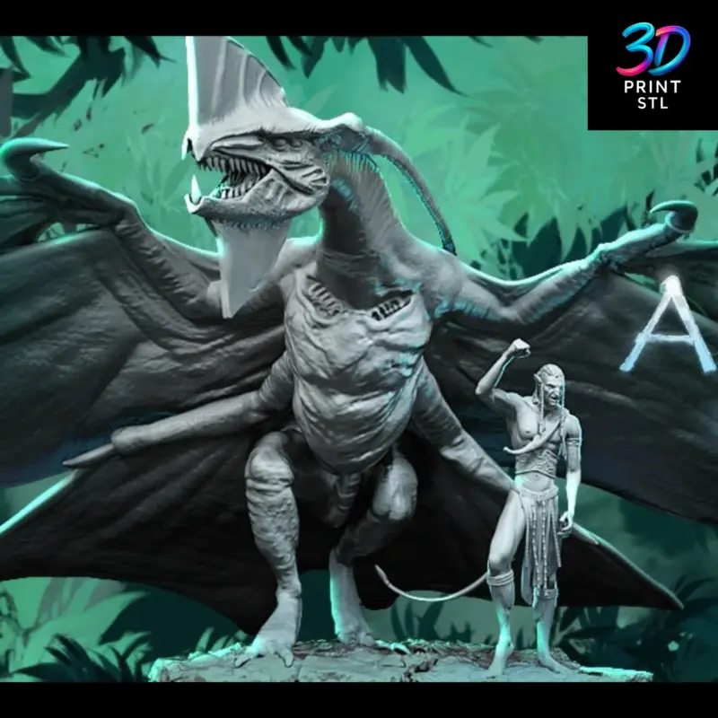 Jake Sully & Toruk Diorama Avatar | STL File for 3D Printing