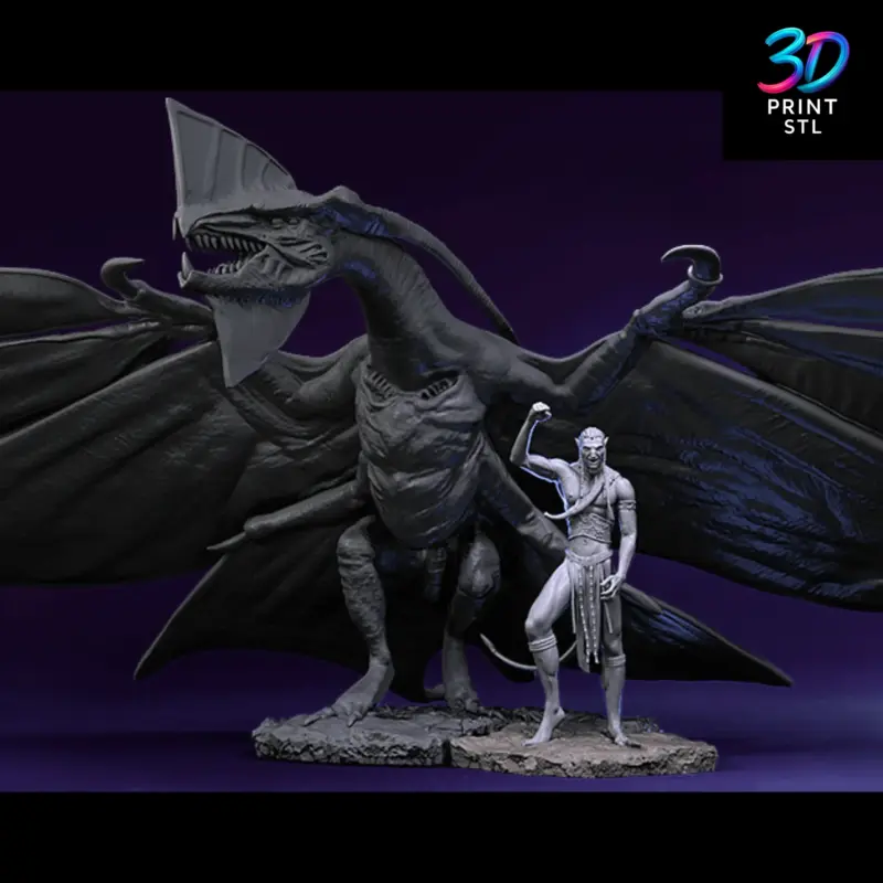 Jake Sully & Toruk Diorama Avatar | STL File for 3D Printing - Image 2